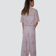 Carica l&#39;immagine nel visualizzatore di Gallery, Tensione in pantalone sangallo con cintura 100% cotone Art S25PC33
