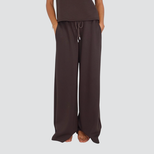 Dixie pantalone palazzo neoprene elastico vita coulisse con tasche 40% viscosa Art P067Y015