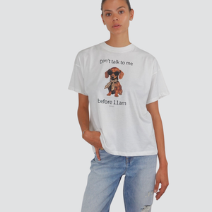 Vicolo t-shirt over con stampa e strass 100% cotone Art RF0091