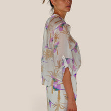 Carica l'immagine nel visualizzatore di Gallery, Haveone camicia over stampa pappagallo 85% lyocell Art CVS-Q486
