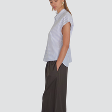 Carica l&#39;immagine nel visualizzatore di Gallery, Vicolo pantalone gamba ampia elastico 100% cotone vita Art TD0731
