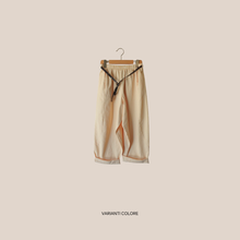 Carica l'immagine nel visualizzatore di Gallery, Philia Loft pantalone elastico vita con cintura 100% cotone Art R02L0982
