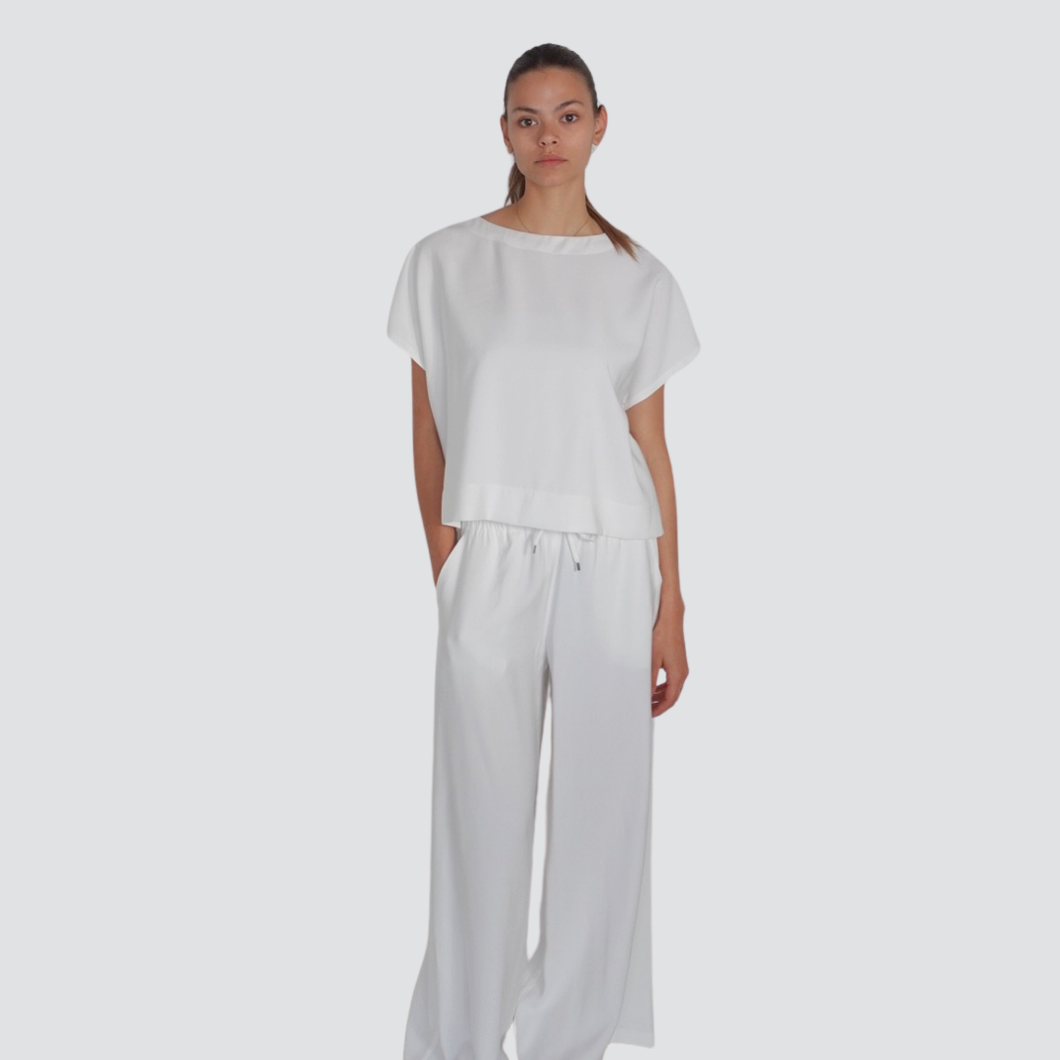 Tensione in pantalone palazzo elastico vita 90% viscosa Art 25P7578