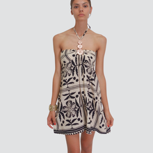 Carica l&#39;immagine nel visualizzatore di Gallery, Haveone abito fantasia con accessorio allacciatura 100% viscosa Art AMA-N240
