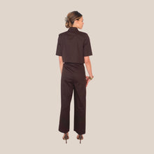 Carica l'immagine nel visualizzatore di Gallery, Vicolo pantalone fondente palazzo pinces 97% cotone Art TAB1900 ( blazer Art TAB1865 )
