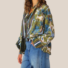Carica l'immagine nel visualizzatore di Gallery, Haveone kimono ciniglia stampa jungle Art KVS-R084
