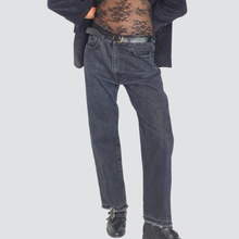 Carica l'immagine nel visualizzatore di Gallery, Vicolo jeans denim couture 100% cotone fondo sfrangiato Art
