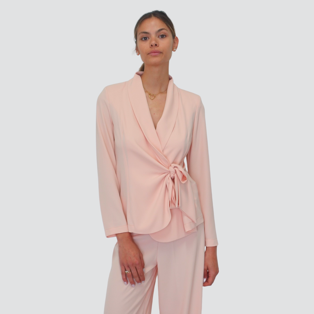 Haveone blazer allacciatura nodo materiale fluido Art JMI-N085