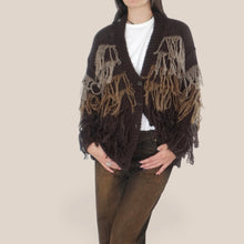Carica l'immagine nel visualizzatore di Gallery, Philia Loft cardigan con frange lana mohair Art L03O0174
