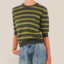 Carica l'immagine nel visualizzatore di Gallery, Haveone maglia manica 3/4 rigata 35% viscosa 30% cotone 5% cashmere Art MHO-R151
