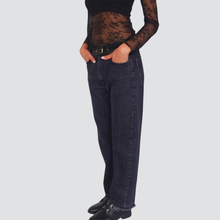 Carica l'immagine nel visualizzatore di Gallery, Vicolo jeans denim couture 100% cotone fondo sfrangiato Art
