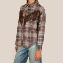 Carica l'immagine nel visualizzatore di Gallery, Vicolo camicia scozzese flanella con frange 100% cotone Art 27C6417
