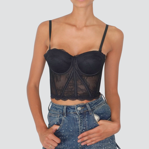 Kontatto bustier pizzo nero Art TM301N