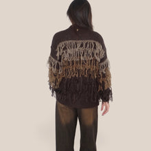 Carica l'immagine nel visualizzatore di Gallery, Philia Loft cardigan con frange lana mohair Art L03O0174
