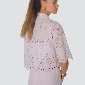 Tensione in camicia sangallo 100% cotone Art S25CC32
