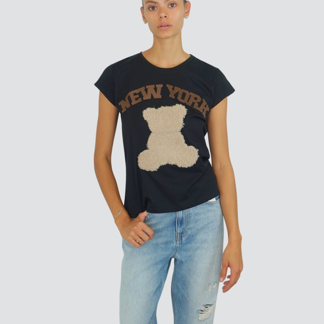 Vicolo t-shirt con patch teddy 100% cotone Art RF0105