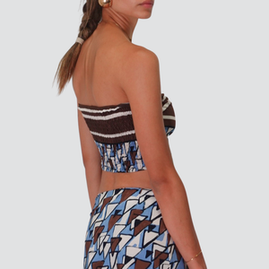 Tensione in top fantasia elastico retro 100% viscosa Art SS251235
