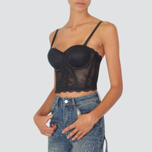Carica l&#39;immagine nel visualizzatore di Gallery, Kontatto bustier pizzo nero Art TM301N
