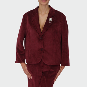 Vicolo blazer over velluto foderato con spilla gioiello Art TS1819