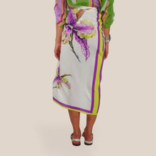 Carica l'immagine nel visualizzatore di Gallery, Haveone gonna lunga pareo stampa fiore 100% viscosa Art GVS-Q281
