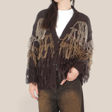 Carica l'immagine nel visualizzatore di Gallery, Philia Loft cardigan con frange lana mohair Art L03O0174
