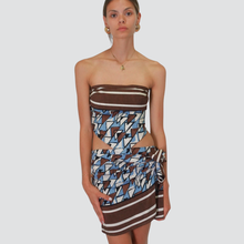 Carica l&#39;immagine nel visualizzatore di Gallery, Tensione in mini gonna pareo fantasia 100% viscosa Art SS251237
