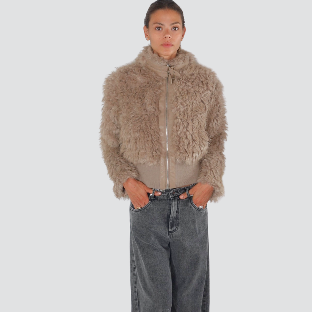 Tensione in bomber gonzaga con zip foderato Art AI25-7178