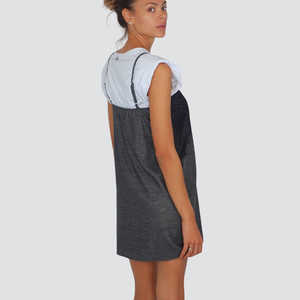 Dixie abito pizzo con t-shirt spallini 33% viscosa Art AMEPYEF