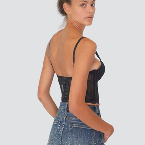 Kontatto bustier pizzo nero Art TM301N