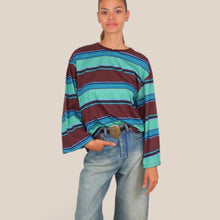 Carica l'immagine nel visualizzatore di Gallery, Tensione in maglia over rigata 100% cotone Art FW260107

