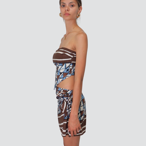 Tensione in mini gonna pareo fantasia 100% viscosa Art SS251237