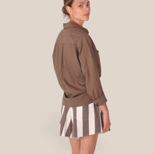 Carica l'immagine nel visualizzatore di Gallery, Haveone shorts rigato farfalla con cintura 100% cotone Art PSB-Q626
