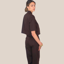 Carica l'immagine nel visualizzatore di Gallery, Vicolo blazer fondente manica corta 97% cotone Art tab1865 ( pantalone Art TAB1900 )

