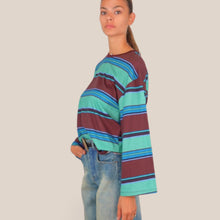 Carica l'immagine nel visualizzatore di Gallery, Tensione in maglia over rigata 100% cotone Art FW260107
