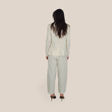 Carica l'immagine nel visualizzatore di Gallery, Philia Loft pantalone palazzo gessato elastico vita e coulisse 90% cotone Art V02A1011 ( blazer Art V02A1010 )
