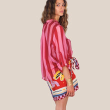 Carica l'immagine nel visualizzatore di Gallery, Haveone camicia over rigata 85% lyocell Art CVS-Q398
