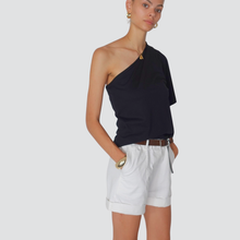 Carica l&#39;immagine nel visualizzatore di Gallery, Tensione in shorts con cintura 97% cotone Art PA3660
