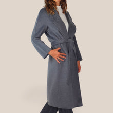 Carica l'immagine nel visualizzatore di Gallery, Maryley cappotto con cintura cucito a mano 50% lana Art 26IB893
