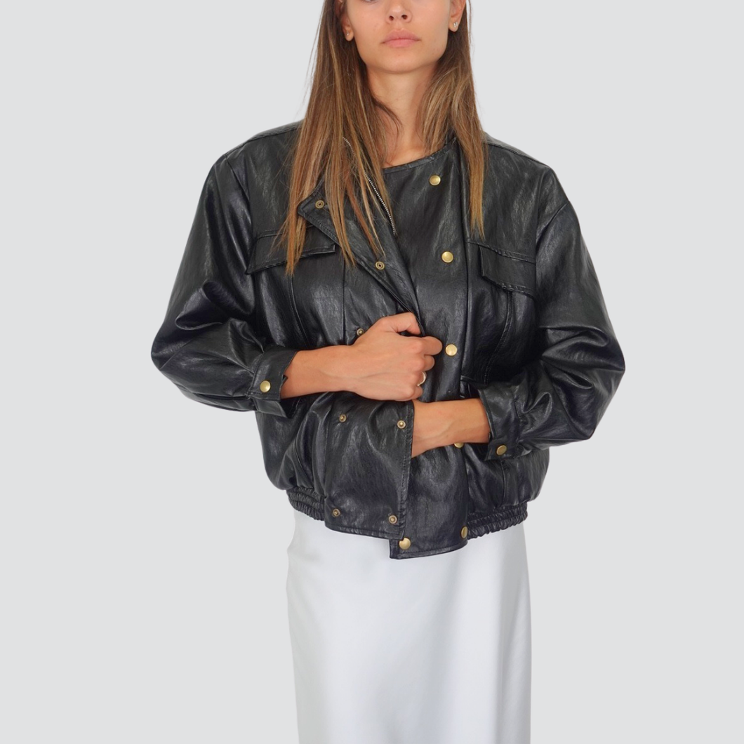 Tensione in bomber interno maculato 69% viscosa Art FF582