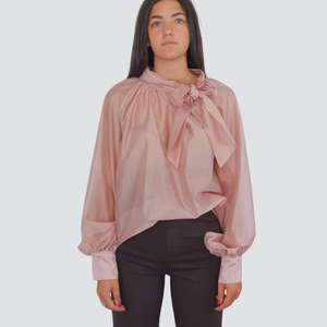 Vicolo camicia collo annodato 85% lyocell Art TF0488