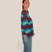 Carica l'immagine nel visualizzatore di Gallery, Tensione in maglia over rigata 100% cotone Art FW260107
