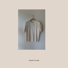 Carica l'immagine nel visualizzatore di Gallery, Philia Loft t-shirt over con cuori pizzo 100% cotone Art R02Y1020
