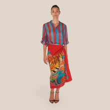 Carica l'immagine nel visualizzatore di Gallery, Haveone gonna lunga pareo stampa tigre 100% viscosa Art GVS-Q240
