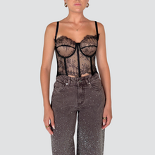 Carica l&#39;immagine nel visualizzatore di Gallery, Kontatto bustier pizzo bicolor Art TM302N

