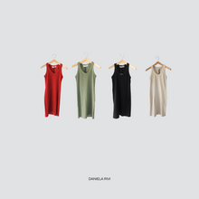 Carica l&#39;immagine nel visualizzatore di Gallery, Haveone abito midi costina 95% cotone Art AJS-N229
