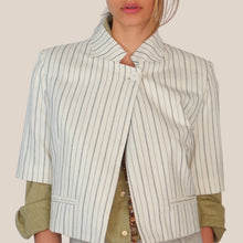 Carica l'immagine nel visualizzatore di Gallery, Vicolo blazer gessato manica corta 70% cotone 30% viscosa Art TAB1975
