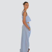 Carica l&#39;immagine nel visualizzatore di Gallery, Vicolo pantalone rigato elastico vita 100% cotone Art TD3009
