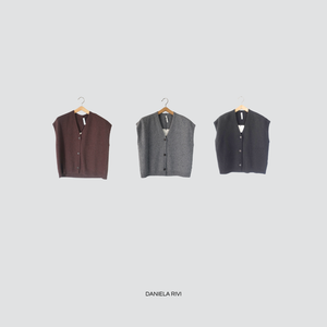 Tensione in gilet over bottoni 40% viscosa 25% lana 5% cashmere Art D80014