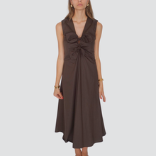 Carica l&#39;immagine nel visualizzatore di Gallery, Vicolo abito doppio fiocco zip laterale 100% cotone Art TD3007
