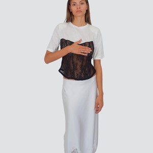 Tensione in t-shirt con spallini bustino pizzo Art GH470